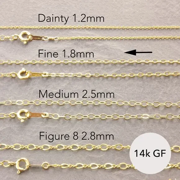 20/22/24/26 Delicate Chain Necklace, thin chain, gold necklace (435-1gf-sp)